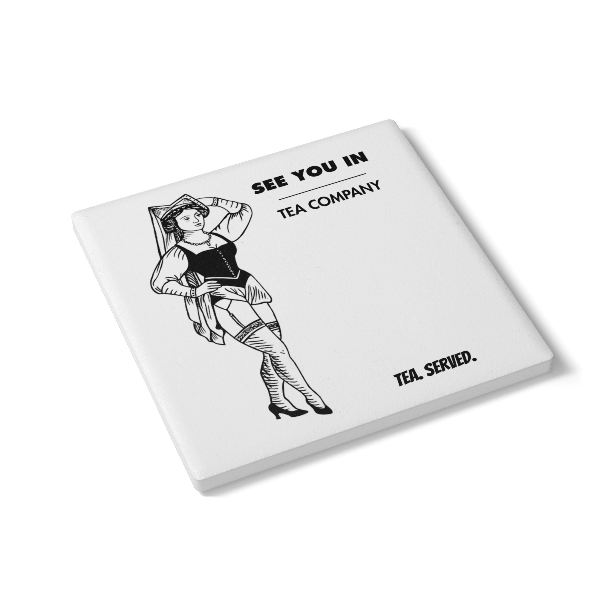 See You In Tea Company Ceramic Coaster