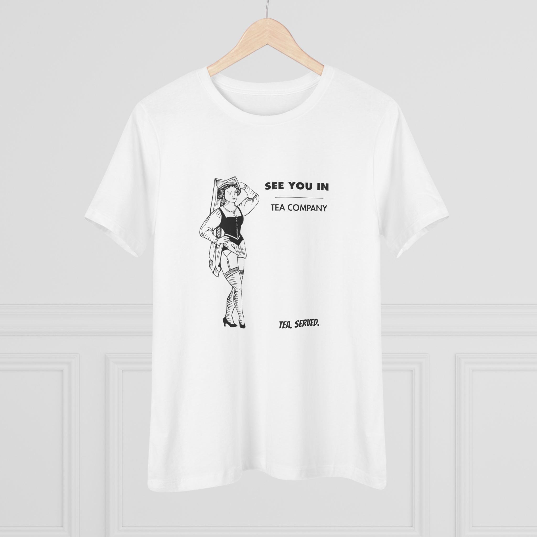 See You In Tea Company Tea | Vintage Pinup Illustration, Minimal Graphic Shirt