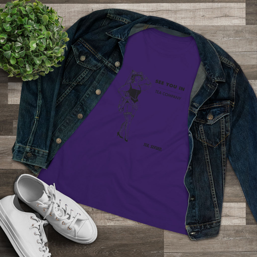 See You In Tea Company Tea | Vintage Pinup Illustration, Minimal Graphic Shirt