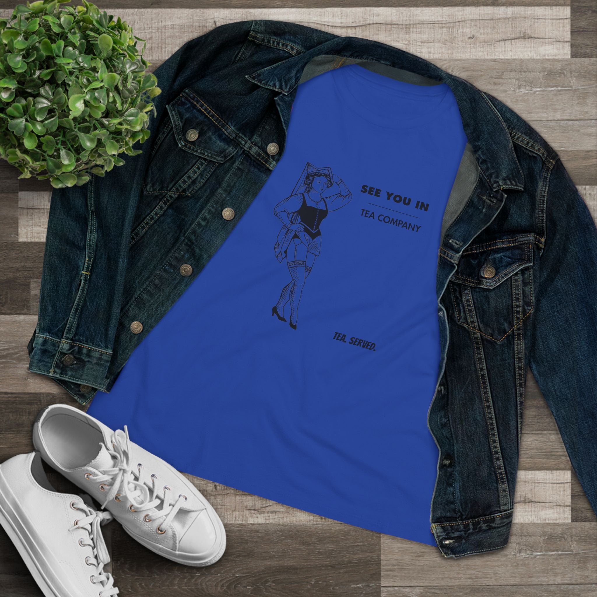 See You In Tea Company Tea | Vintage Pinup Illustration, Minimal Graphic Shirt