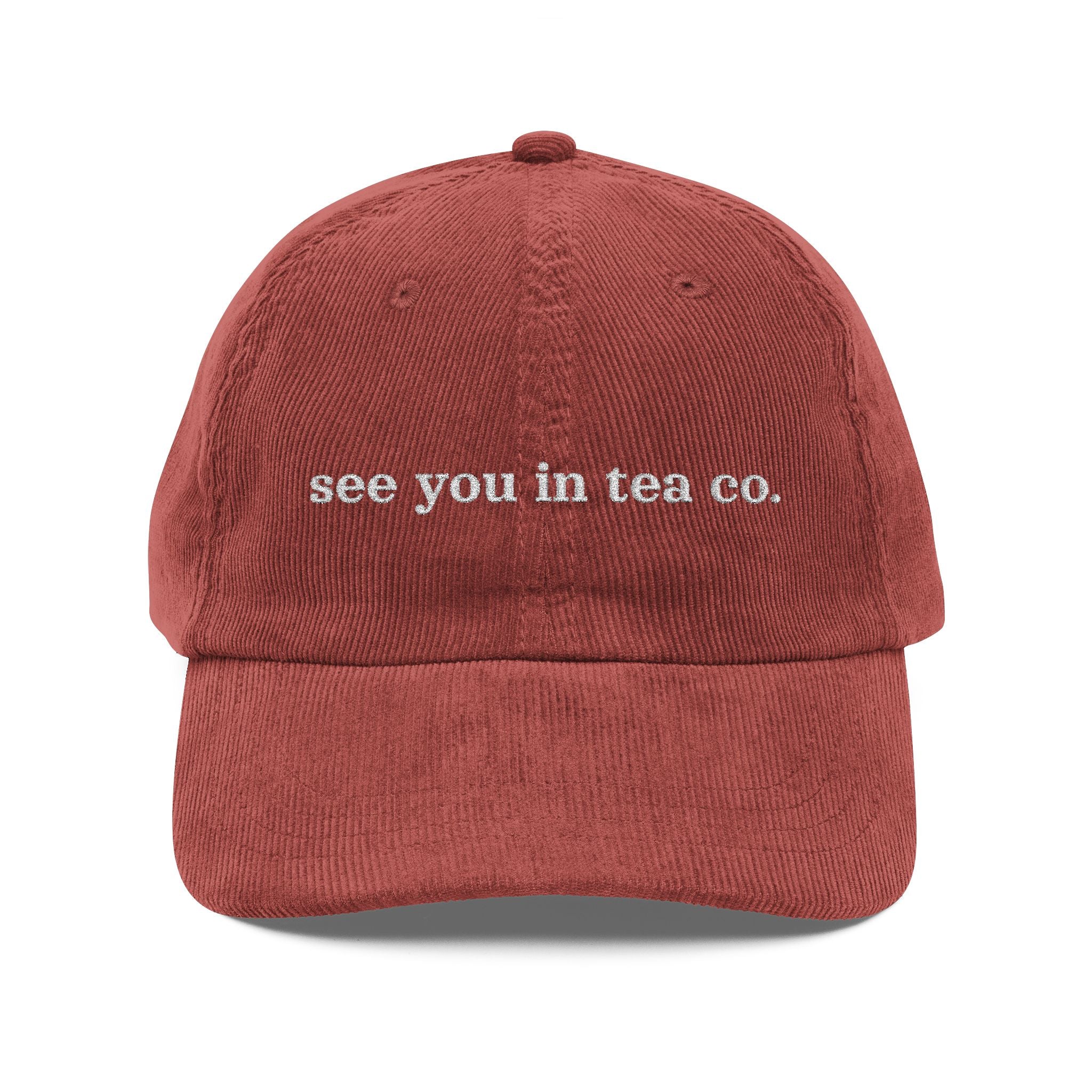 See You In Tea Co. | Embroidered Corduroy Baseball Hat