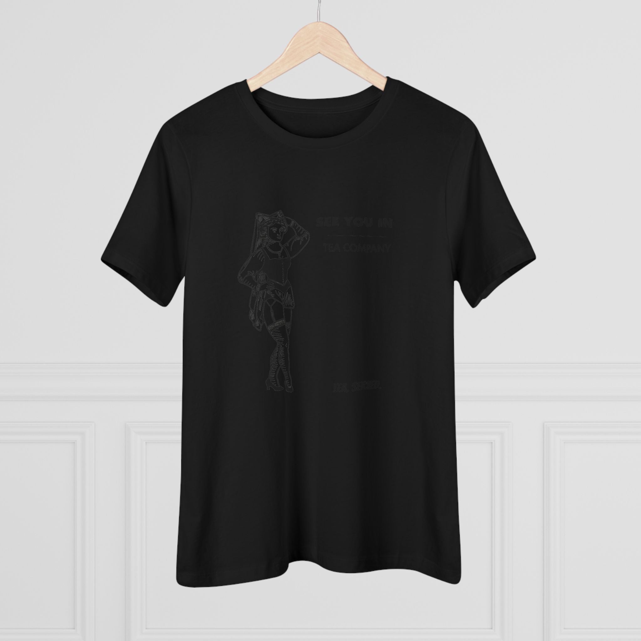 See You In Tea Company Tea | Vintage Pinup Illustration, Minimal Graphic Shirt