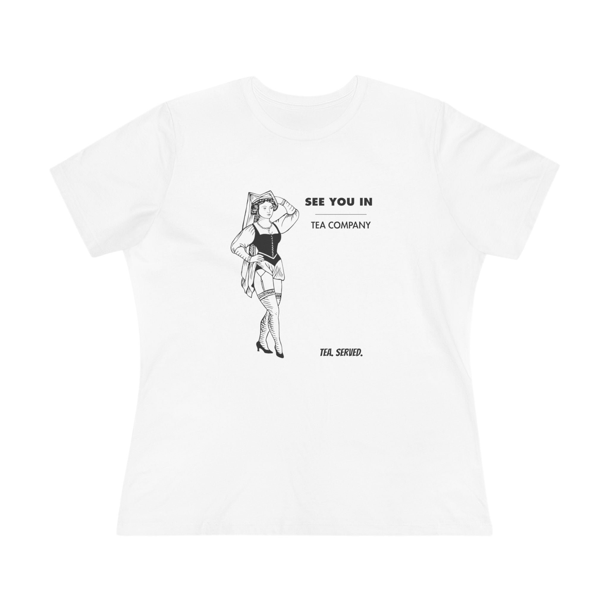 See You In Tea Company Tea | Vintage Pinup Illustration, Minimal Graphic Shirt