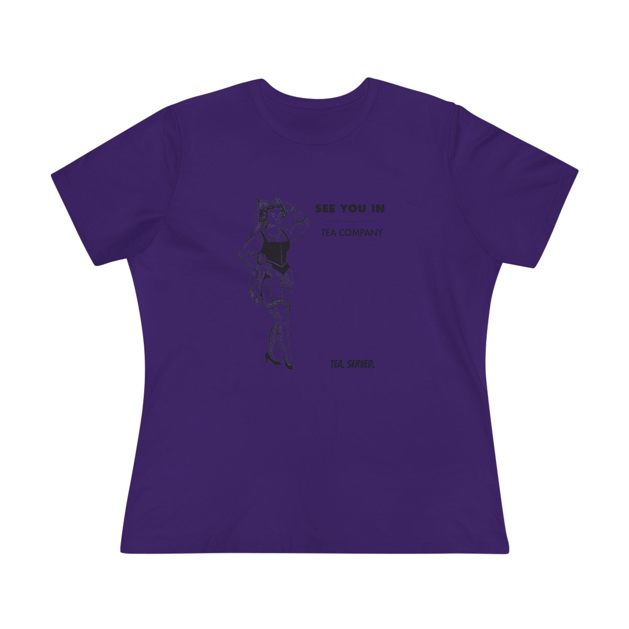 See You In Tea Company Tea | Vintage Pinup Illustration, Minimal Graphic Shirt