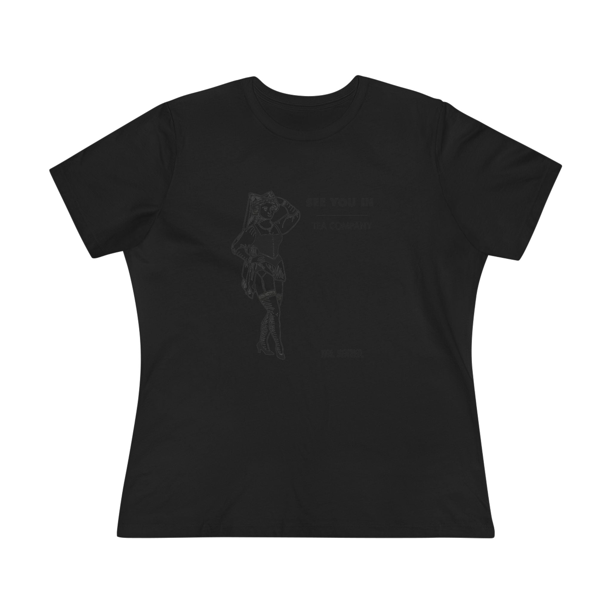 See You In Tea Company Tea | Vintage Pinup Illustration, Minimal Graphic Shirt