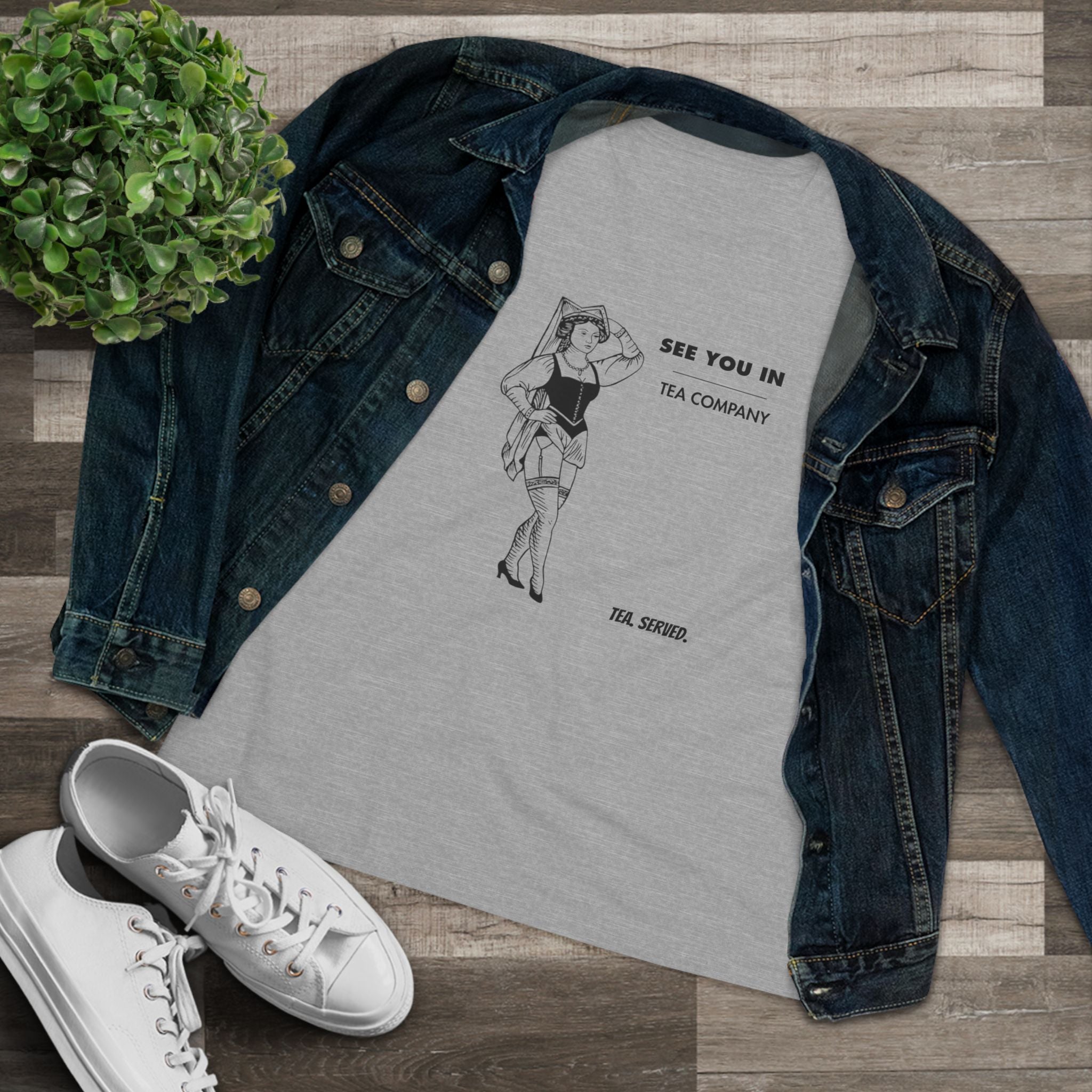 See You In Tea Company Tea | Vintage Pinup Illustration, Minimal Graphic Shirt