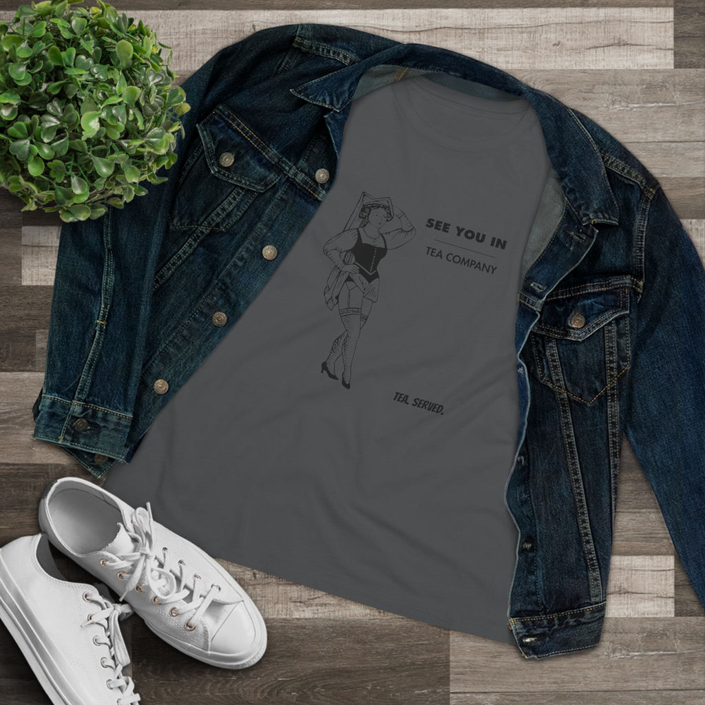 See You In Tea Company Tea | Vintage Pinup Illustration, Minimal Graphic Shirt