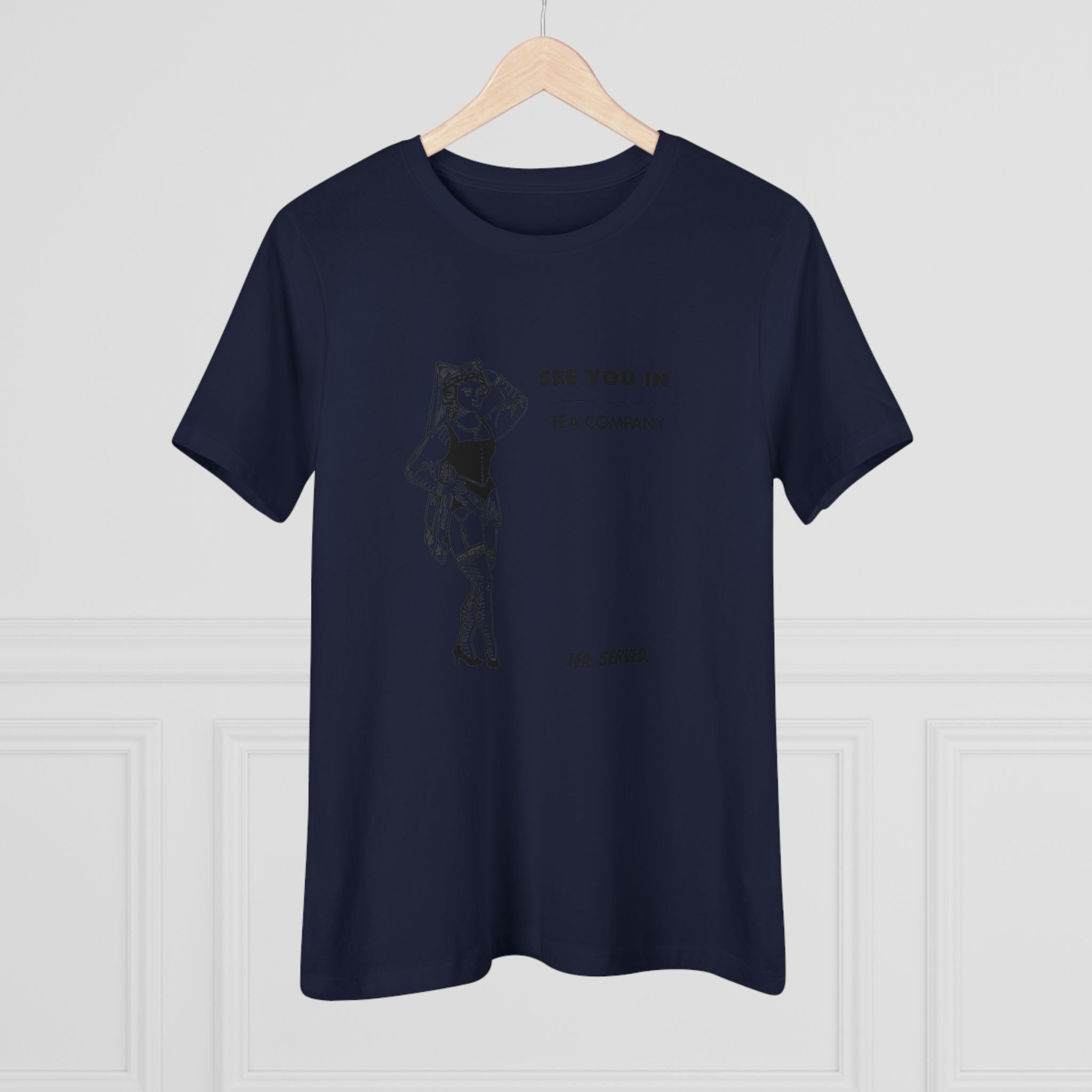 See You In Tea Company Tea | Vintage Pinup Illustration, Minimal Graphic Shirt