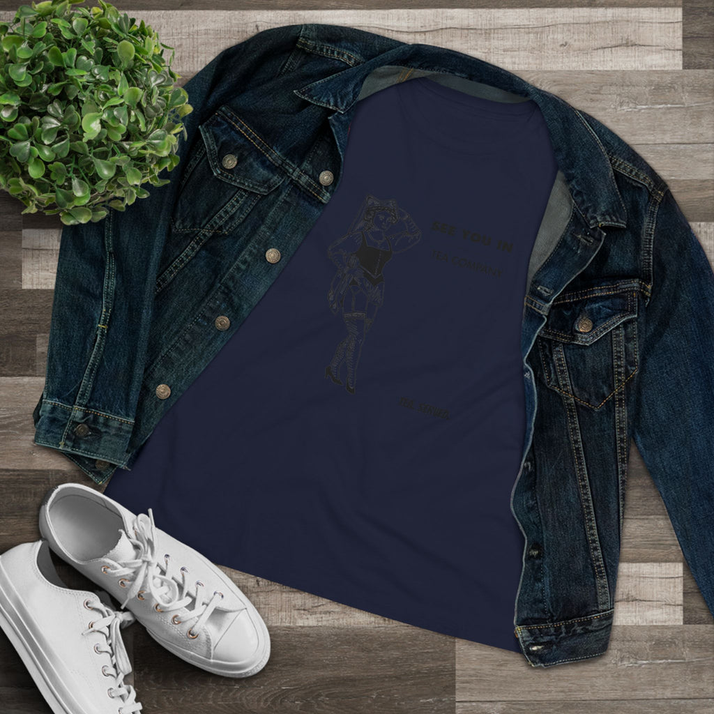 See You In Tea Company Tea | Vintage Pinup Illustration, Minimal Graphic Shirt